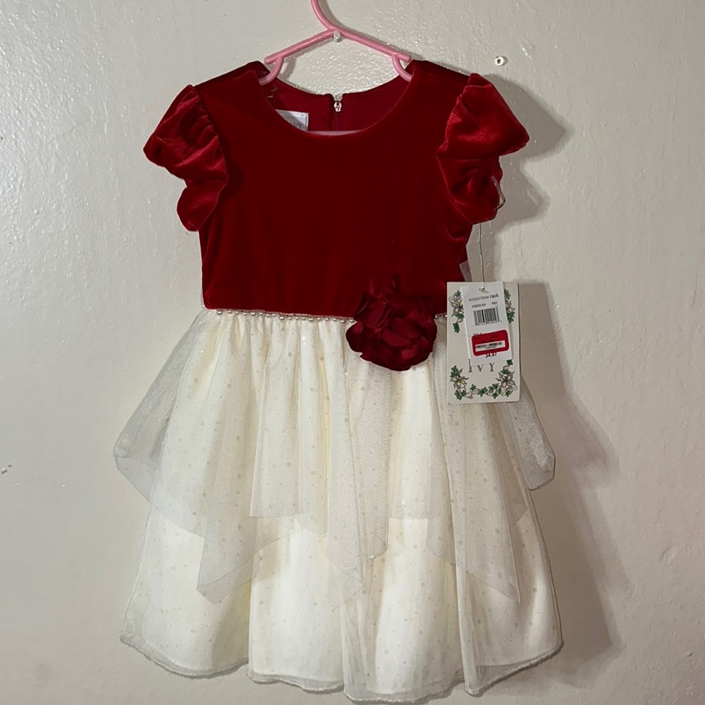 Red velvet formal dress